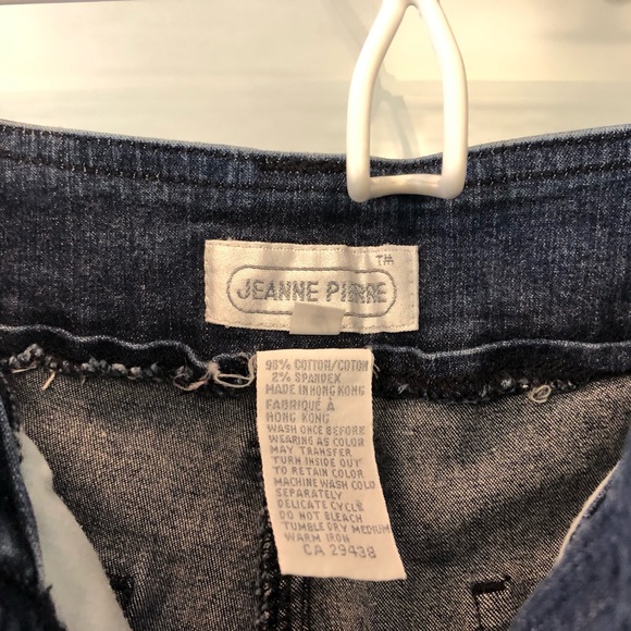 Crop stretch denim, Jeanne Pierre capri jeans size 8 - Picture 5 of 8